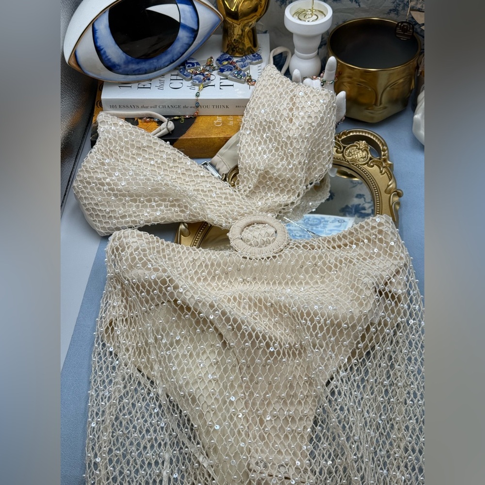 🆕 PATBO 🧿 NWOT Crochet Bloom Cut Out Beach Dress, Off White - Sz US 8 BR 40 - Picture 16 of 17